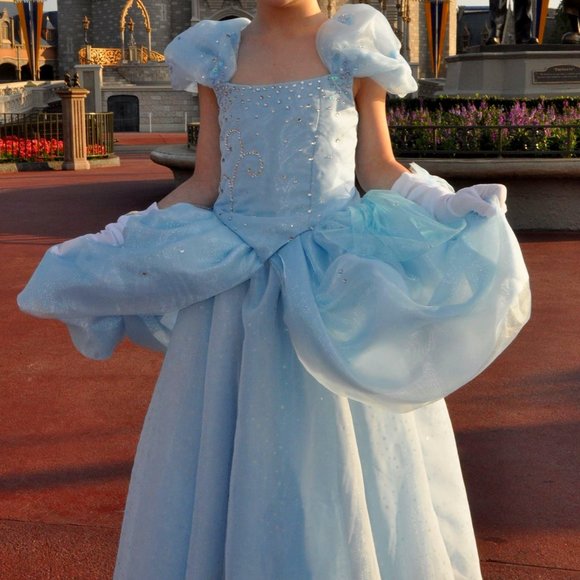 Girls Disney Custom Boutique Cinderella Costume Ballgown Dress Bling Rhinestone